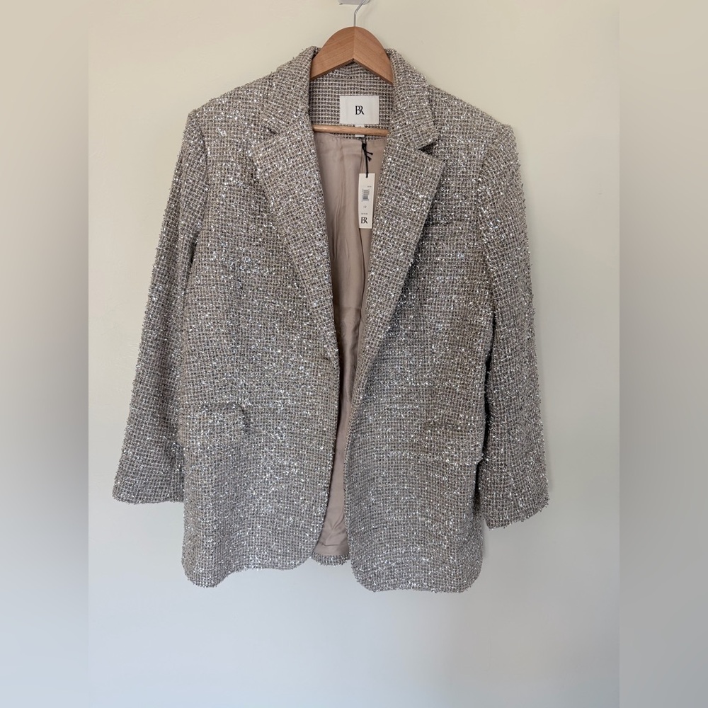 Banana Republic Women's Textured Gray Blazer